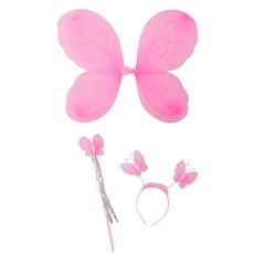 PARTYSHOW 天使精靈彩虹裙 + 翅膀套組, 粉紅色, 1個