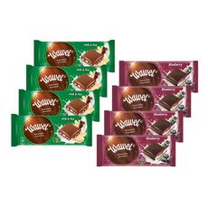 Wawel Babel 牛奶和花生巧克力 100g x 4p + 藍莓夾心巧克力 100g x 4p, 1套