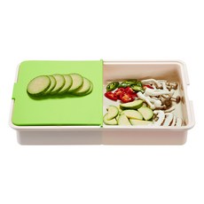 bubblelock 多功能砧板, 綠色+米色, 1組