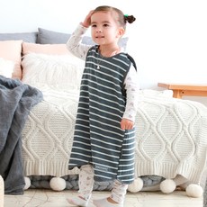 bebe chouette 孩童條紋無袖睡衣背心