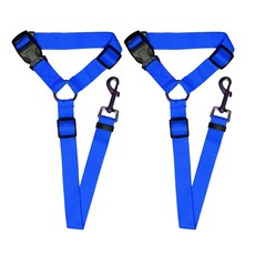 meongmoongs 汽車掛狗安全帶, 藍色, 2個
