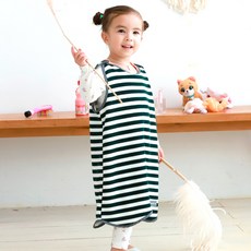 bebe chouette 孩童條紋無袖睡衣背心