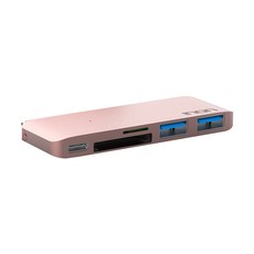 INON USB 3.0 C型 5合1 多功能集線器 MacBook IN-UH410C, 玫瑰金