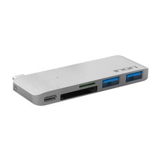 INON USB 3.0 C型 5合1 多功能集線器 MacBook IN-UH410C, 銀色