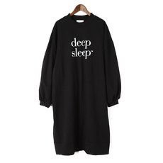 Eomjjang 孕婦英文印花長袖連身裙