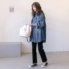 팡팡샵 C 볼륨청남방 임부 여성