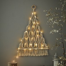 BEBE DECO Macrame 牆樹針織套裝 + 燈泡套裝, 象牙