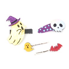 女童用萬聖節髮夾4件組