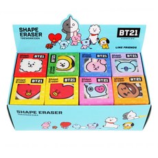 BT21 형태지우개 32p, 랜덤 발송, 1세트
