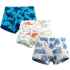 男童棉質四角內褲3件組