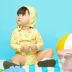 babyan 冰淇淋印花泳衣組 上衣+內褲式尿布 9-12kg