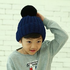 Mouche 嬰幼兒用柔軟毛球毛帽