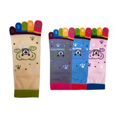 Dooballo 女款Yomi Bear腳趾短襪 混色 4雙