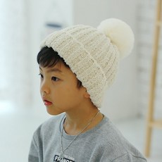 Mouche 嬰幼兒用柔軟毛球毛帽