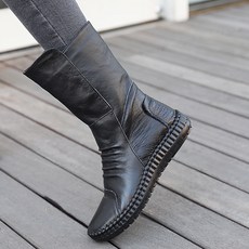 J-Shoo 毛皮襯裡真皮巴戎靴