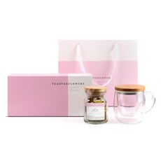 꽃보다차 모어뷰티풀 티머그 꽃차 선물세트, 목련 꽃차 + 티머그 + 선물상자, 1세트