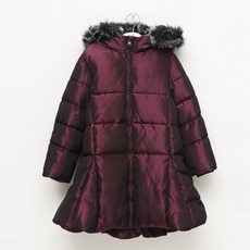 WISHKIDS 童款開岔連帽長版鋪棉外套