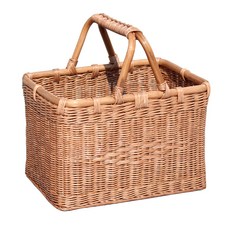 大號矩形提手籃 40 x 30 x 25 厘米 F402, 1個, 單色