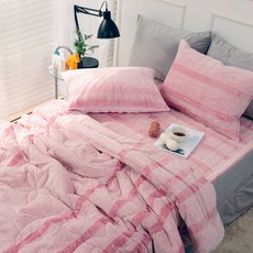 스코홈 THE두꺼운 착번아웃 극세사 차렵이불 + 카페트 + 베개커버 세트