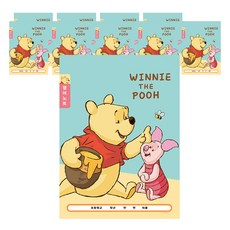 Disney 迪士尼 小學生專用小熊維尼英文筆記本, 混色, 10本