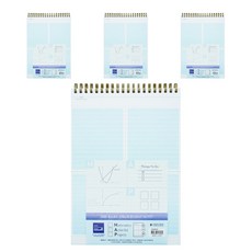 OXFORD 線圈數學筆記本 B5 80張, 米白色, 4個