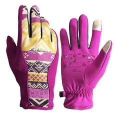 HIGH MOUNT 波西米亞風觸控冬季保暖手套, 粉紅色