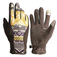 하이마운트 보헤미안 터치 겨울방한장갑, 브라운, 1개