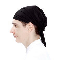 廚房用彈力涼感頭巾, 黑色, 5個