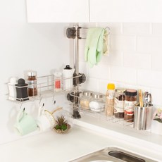 2層柱式廚房收納架, 混色