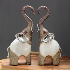 復古愛心大象 2件組, 混合顏色