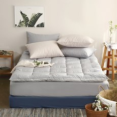 簡約柔軟床鋪墊, 銀灰
