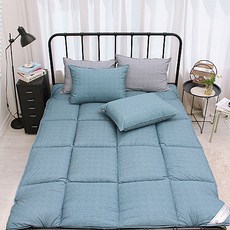 Episode 1 Haim高密度超細纖維鬆緊帶床墊, 藍色