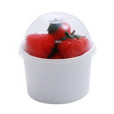 돔형 화이트 무지 컵케이스 300ml, 1개입, 50개
