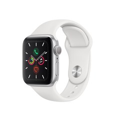 Apple 애플워치5 GPS 40mm 스포츠밴드 + 알루미늄케이스, 실버(MWV62KH/A), 화이트(밴드)