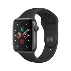 Apple 애플워치5 44mm GPS, 스페이스 그레이 알루미늄 케이스,블랙 스포츠 밴드