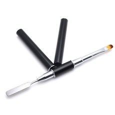 듀얼 2in1 믹싱 고급형 젤네일 브러쉬, 블랙, 1개