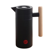 ONE+1 尖嘴304不鏽鋼保溫水壺, 1.2L, 午夜黑
