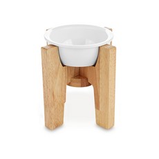 Let'Y 優質木製 DIY 組裝狗餐桌 1 + 大型狗瓷餐具套裝, 混色, 1套