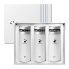 BEVERLY HILLS POLO CLUB 男士淨白護膚保養 3入組, 化妝水150ml*2入+乳液150ml, 1組
