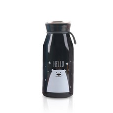 HiKaRi 角色拿鐵保溫杯, 黑色, 450ml