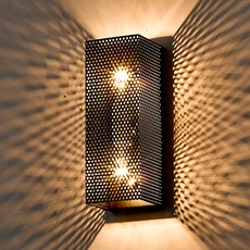 Canver 2燈壁燈照明, 黑色