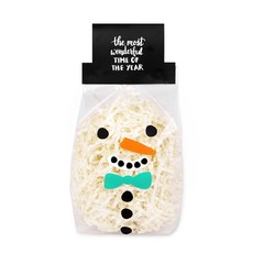 indi.k 聖誕節OPP塑膠袋 戴帽子的雪人, 14個, 混和顏色