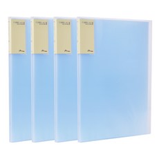 ECO Chungwoon 新透明克利爾文件夾 20頁 A4, 20張, 天藍色, 4個