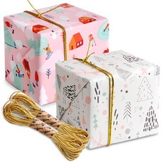 indigoshop 印花包裝紙 12入, 混色, 1組