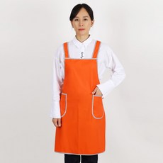 TEAM COOK Edge 條紋防水圍裙 68 x 75 cm, 橘色, 2個