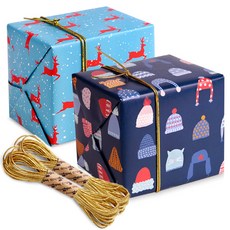 indigoshop 印花包裝紙 M號 36入, 混合顏色, 1組