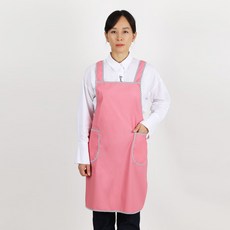 TEAM COOK Edge 條紋防水圍裙 68 x 75 cm, 粉紅色, 2個