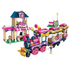 Qman 啟蒙積木 Cherry Happy Train Travel Block 690p 2015, 混色