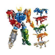 GUDI 恐龍戰士變形積木玩具 1055入, 混色