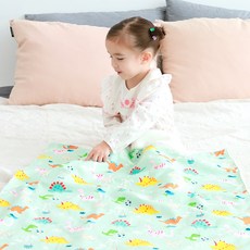 bebe chouette 仿羊毛印花超細纖維毯, 恐龍款